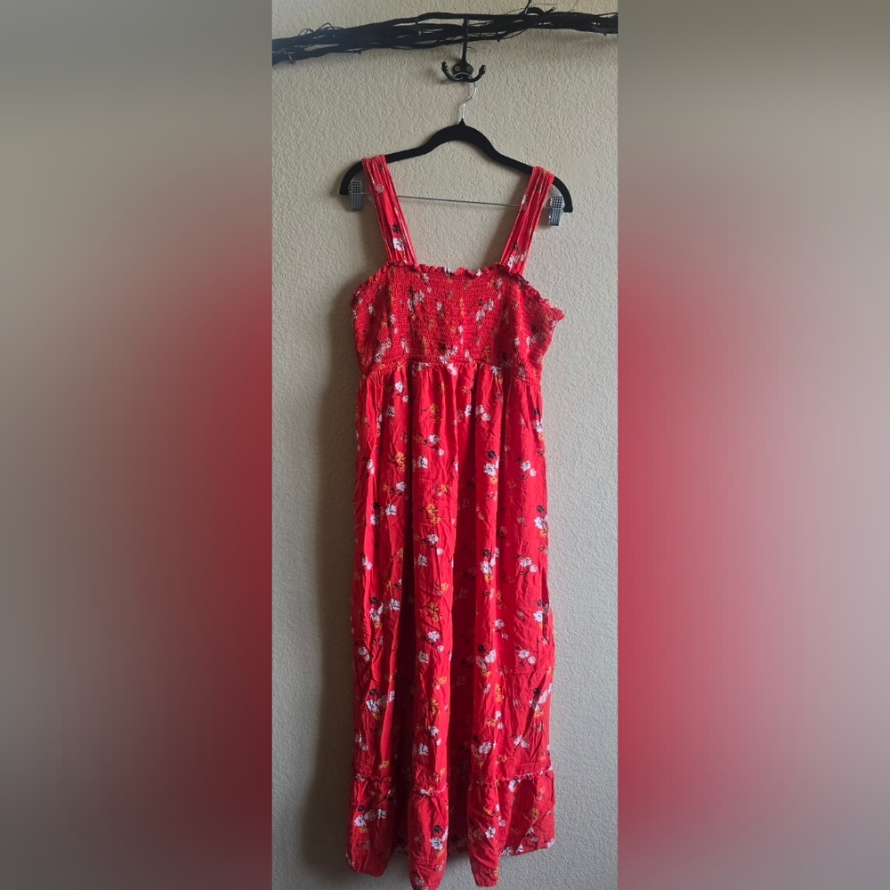 ✨️ 2/$10 ✨️ Isabel Maternity by Ingrid & Isabel Red Floral Boho Maxi Dress